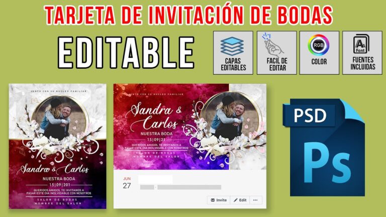 Descarga gratis plantillas de boda en Photoshop para tu gran d&iacute;a