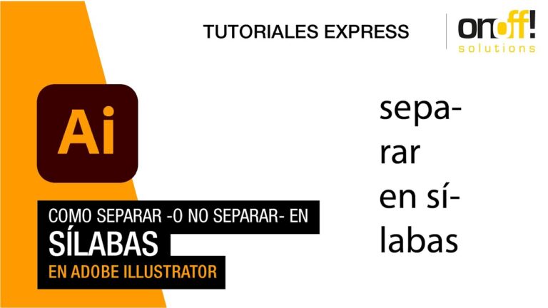 No pierdas m&aacute;s tiempo: aprende a separar palabras en Illustrator