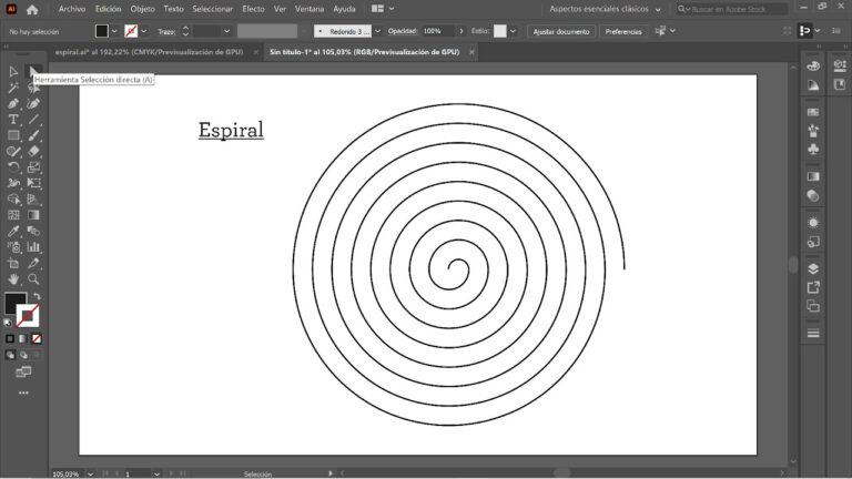 Hacer una espiral en illustrator | Actualizado marzo 2023